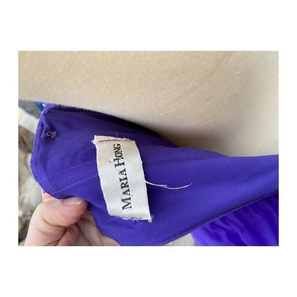 1980s Prom Dress Sweetheart Neck Beaded Bodice Tulle Layered Skirt Fit & Flare - Picture 10 of 14